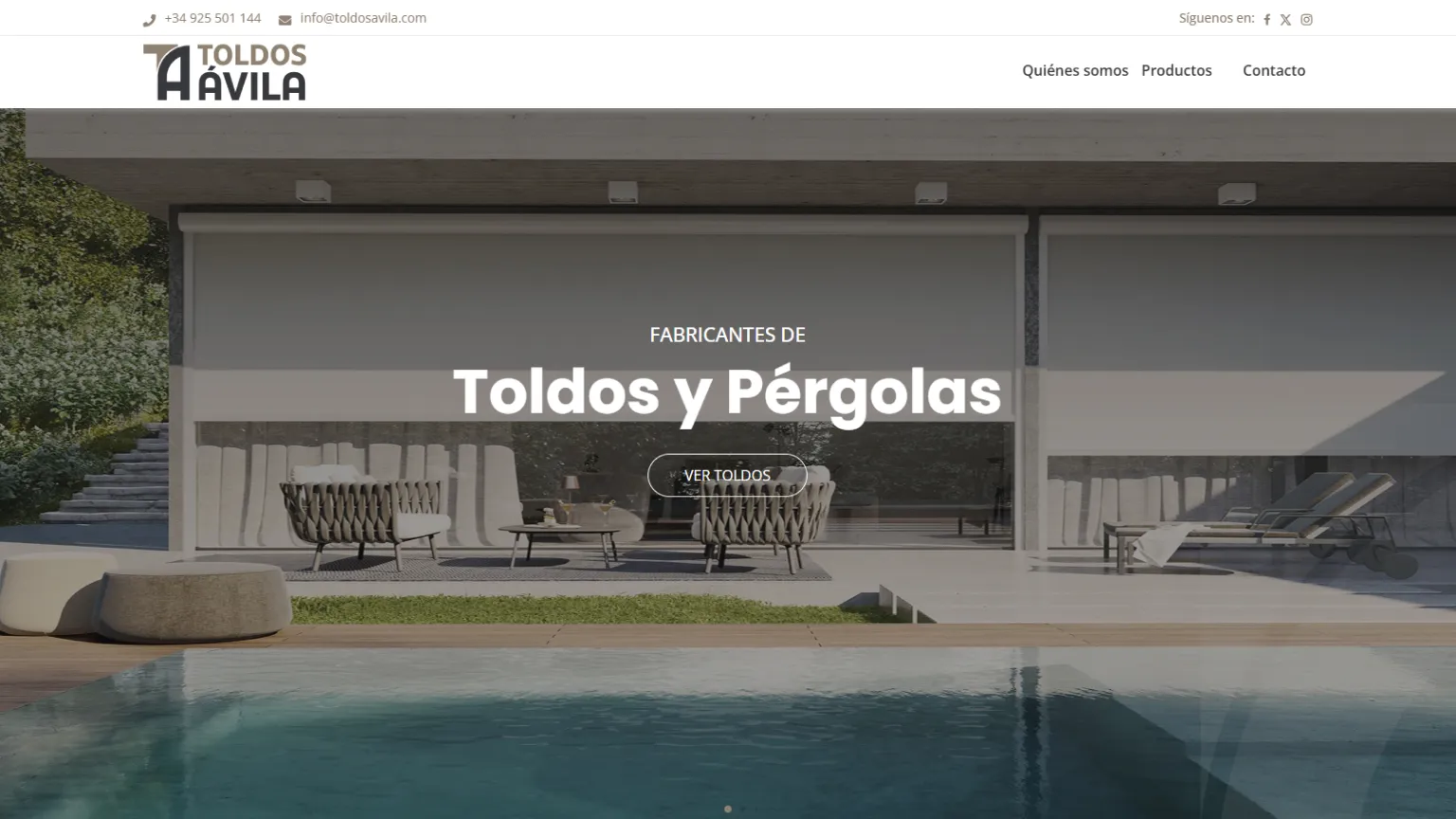 Toldos Ávila — vista home
