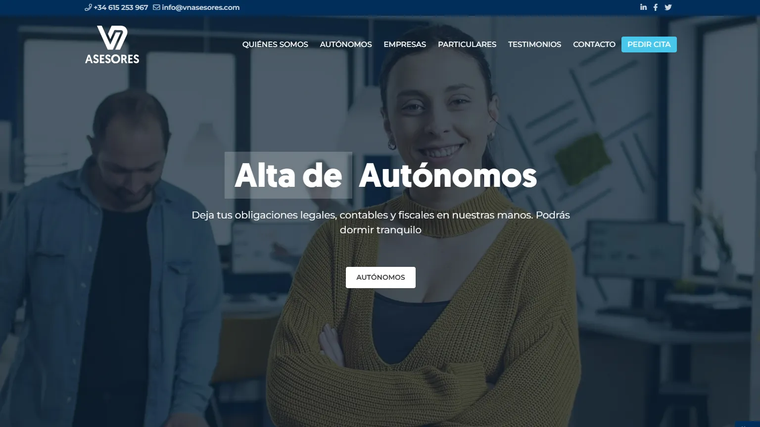 VN Asesores — vista home